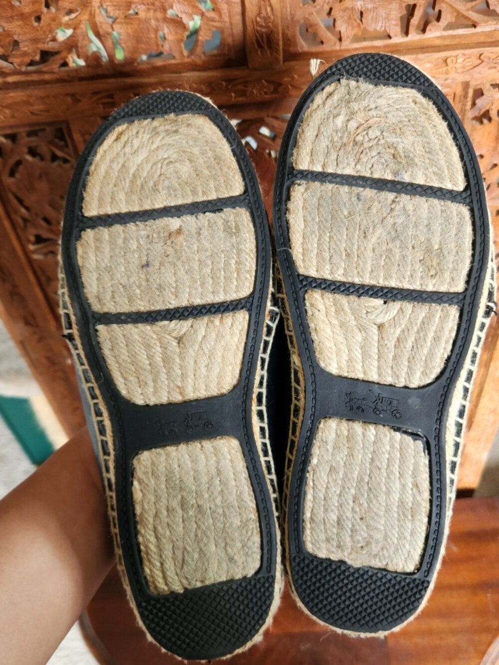 Coach Rhodelle Espadrille Flats in Black (Lambskin) - Picture 6 of 7
